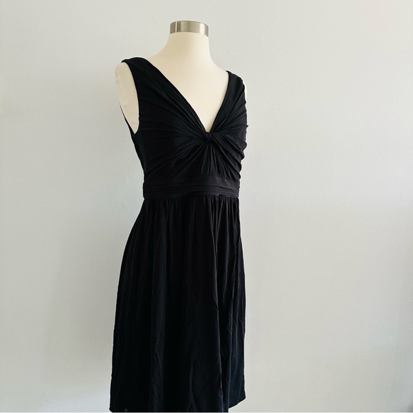 New J. Crew Black Sleeveless Dress Twist Front Sz 8 - Picture 3 of 12